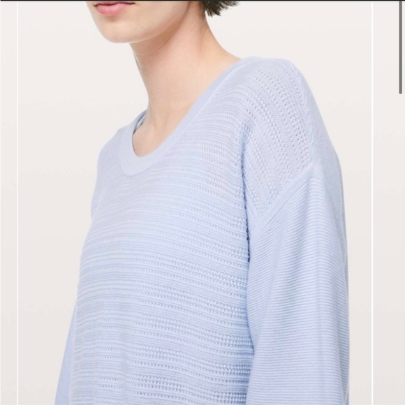 Like new lululemon Nurture & Nature periwinkle lulu sweater - Picture 2 of 8